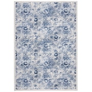 SAFAVIEH Brentwood Logan Geometric Area Rug, Cream/Blue, 5'3" x 7'6"