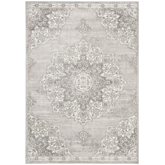 SAFAVIEH Brentwood Oscar Floral Area Rug, Grey/Ivory, 3' x 5'