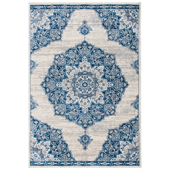 SAFAVIEH Brentwood Oscar Floral Area Rug, Ivory/Navy, 3' x 5'