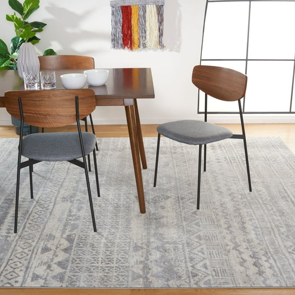 SAFAVIEH Brentwood Rubye Distressed Area Rug, Gray/Light Gray, 9' x 12'