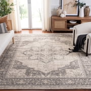 SAFAVIEH Brentwood Salah Oriental Area Rug, Cream/Gray, 12 x 18