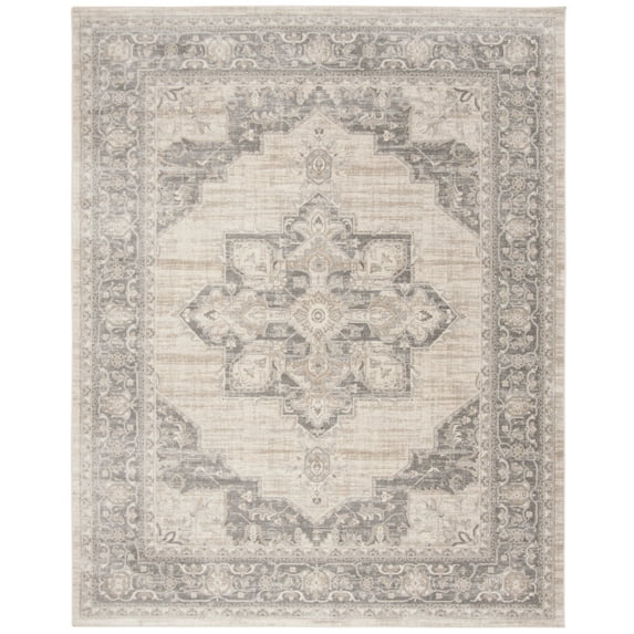 SAFAVIEH Brentwood Salah Oriental Area Rug, Cream/Grey, 10' x 13'