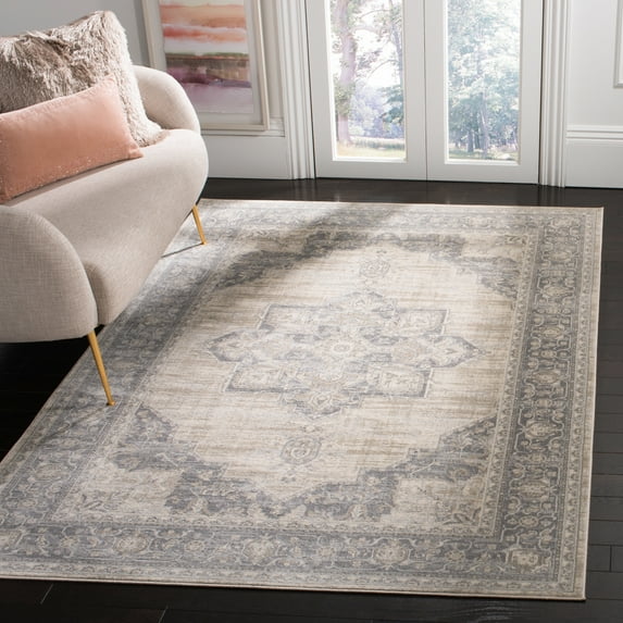 SAFAVIEH Brentwood Salah Oriental Area Rug, Cream/Gray, 4' x 6'