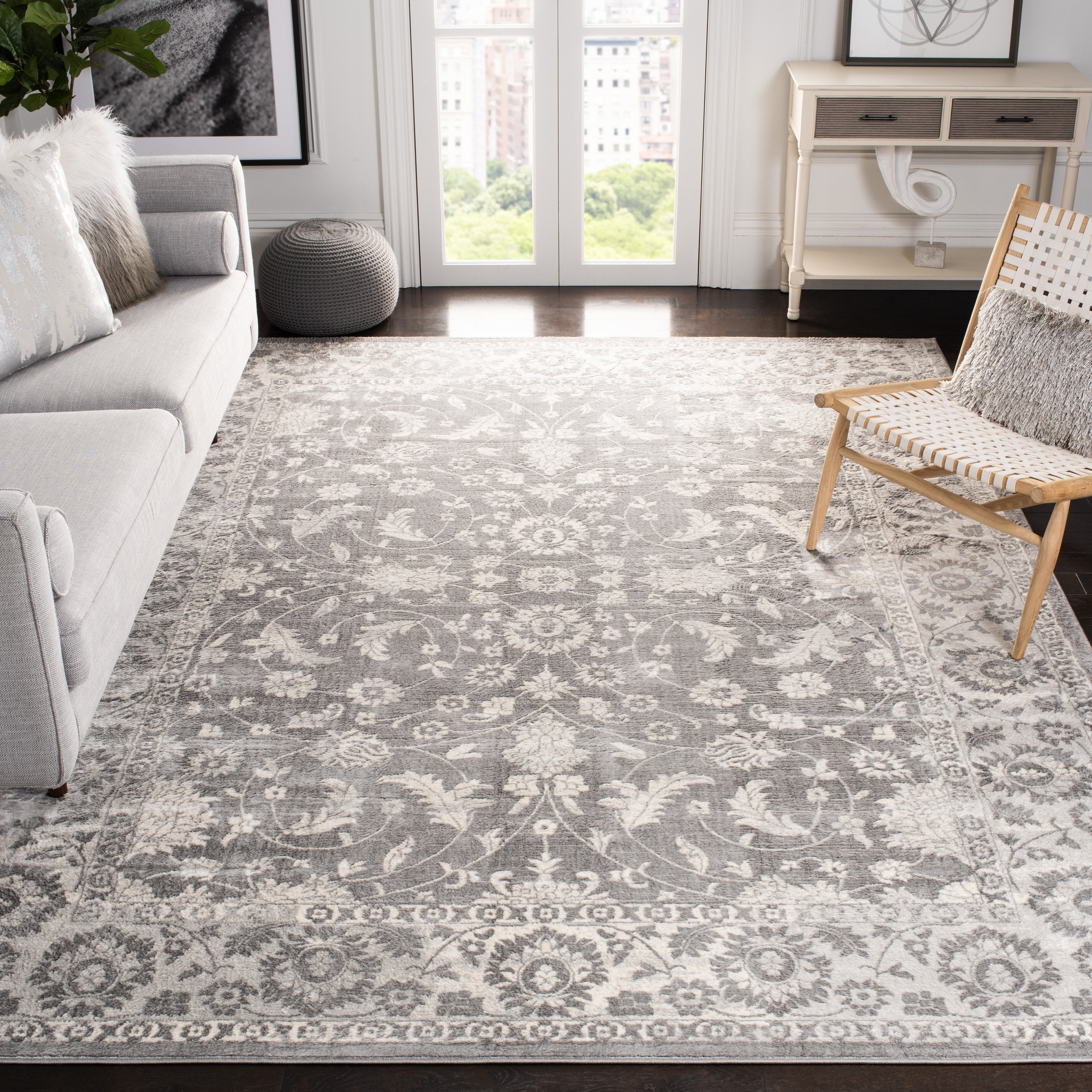 SAFAVIEH Brentwood Darwin Oriental Area Rug, Cream/Gray, 10' x 13'
