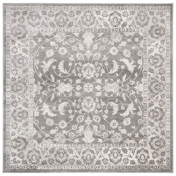 SAFAVIEH Brentwood Darwin Oriental Area Rug, Cream/Gray, 3' x 3' Square
