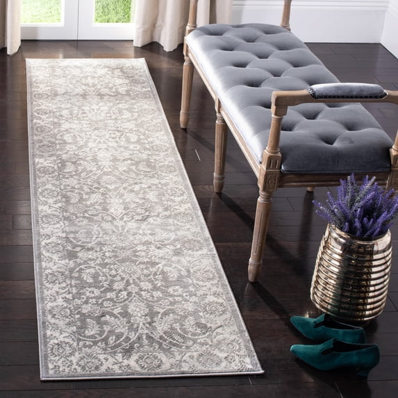 SAFAVIEH Brentwood Darwin Oriental Runner Rug, Cream/Gray, 2' x 16'