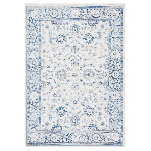 SAFAVIEH Brentwood Teale Oriental Area Rug, Blue/Light Gray, 9' x 12'