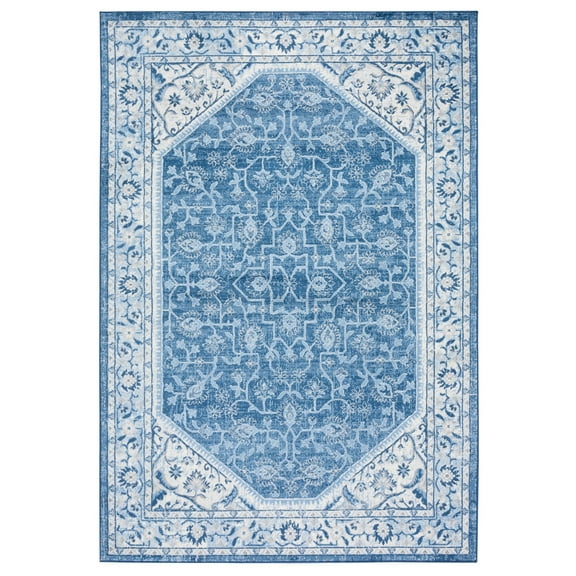 SAFAVIEH Brentwood Theobald Oriental Area Rug, 5'3" x 7'6", Ivory/Navy