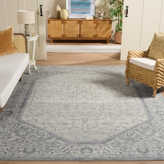 SAFAVIEH Brentwood Theobald Oriental Area Rug, Gray/Light Gray, 8' x 10'