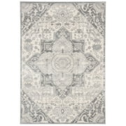 SAFAVIEH Brentwood Trecia Oriental Area Rug, Grey/Cream, 5'3" x 7'6"