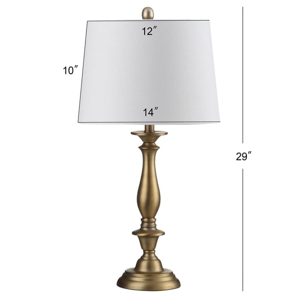 Brighton 29" Gold Candlestick Table Lamp Set with White Shades