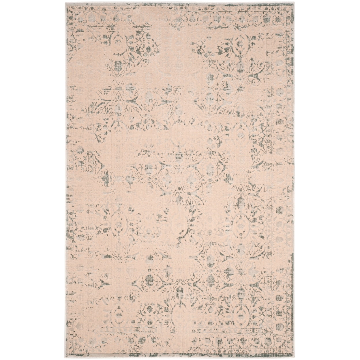 Light Blue Classic Elegance 5' x 7' Synthetic Area Rug