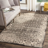 SAFAVIEH Brilliance Ilbert Distressed Area Rug, Cream/Dark Gray, 5'1" x 7'6"