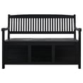 thumbnail image 1 of SAFAVIEH Brisbane Transitional Outdoor Patio Storage Bench, Black, 1 of 14