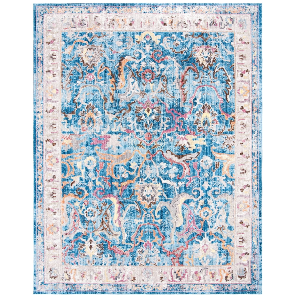 Safavieh 4' x 6' Blue and Light Grey Synthetic Area Rug