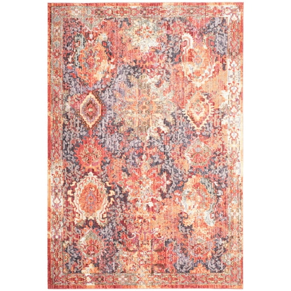 SAFAVIEH Bristol Collection BTL340R Rust / Lavender Rug