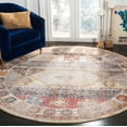 thumbnail image 1 of SAFAVIEH Bristol Devrim Oriental Polyester Area Rug, Multi, 7' x 7' Round, 1 of 8