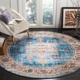thumbnail image 1 of SAFAVIEH Bristol Erica Oriental Polyester Area Rug, Blue/Ivory, 7' x 7' Round, 1 of 8