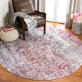 thumbnail image 1 of SAFAVIEH Bristol Maisy Abstract Polyester Area Rug, Pink/Multi, 7' x 7' Round, 1 of 8