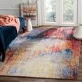 thumbnail image 1 of SAFAVIEH Bristol Paisley Geometric Polyester Area Rug, Blue/Rust, 7' x 7' Square, 1 of 8