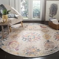 thumbnail image 1 of SAFAVIEH Bristol Bill Oriental Polyester Area Rug, Light Gray/Blue, 7' x 7' Round, 1 of 8
