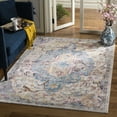 thumbnail image 1 of SAFAVIEH Bristol Waverly Traditional Polyester Area Rug, Blue/Light Grey, 6' x 9', 1 of 6