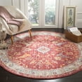 thumbnail image 1 of SAFAVIEH Bristol Xzavier Oriental Polyester Area Rug, Rose/Light Gray, 7' x 7' Round, 1 of 8
