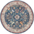 thumbnail image 1 of SAFAVIEH Bristol Xzavier Traditional Polyester Area Rug, Blue/Light Grey, 7' x 7' Round, 1 of 5