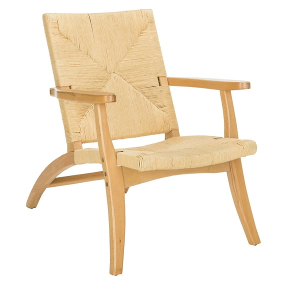 SAFAVIEH Bronn Transitional Wood Accent Chair, Natural