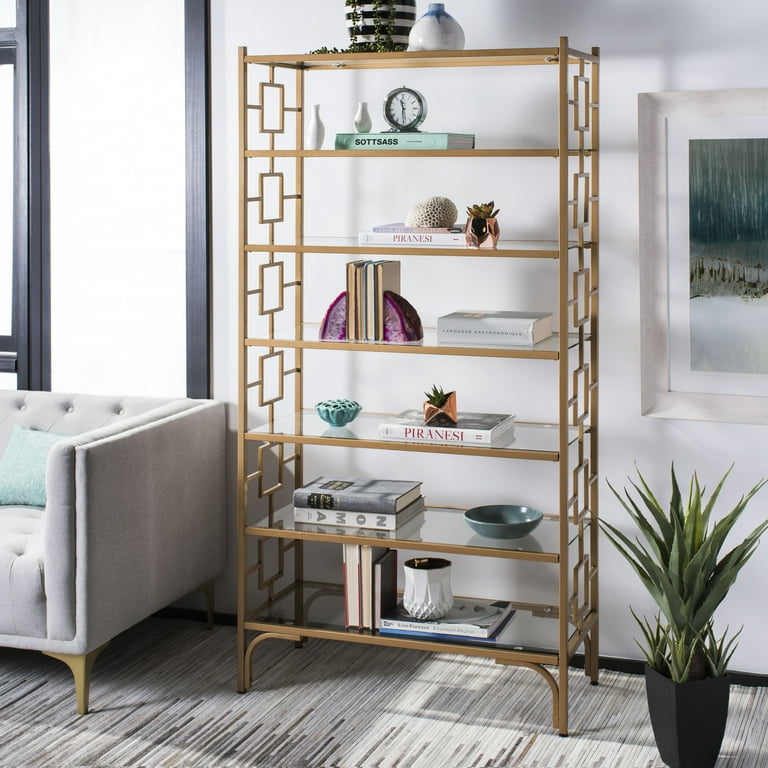 Safavieh Brooklyn Gold/Clear Metal Etagere Safavieh Brooklyn Gold/Clear Metal Etagere
