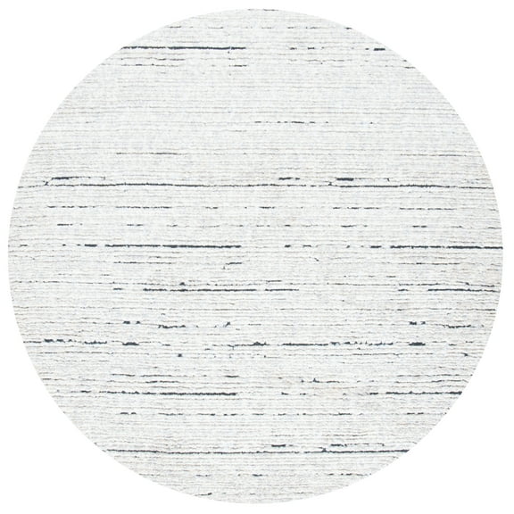 SAFAVIEH Burko Kazi Abstract Area Rug, Grey/Ivory, 6'7" x 6'7" Round