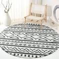 thumbnail image 1 of Safavieh Burko Roseann Southwestern Area Rug, Ivory/Black, 6'7" x 6'7" Round, 1 of 11