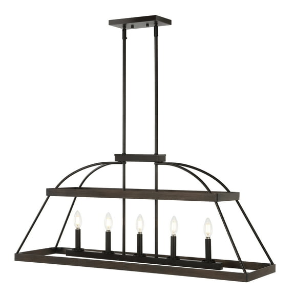 SAFAVIEH Byher 5-Light Mid-century Brown Iron Chandelier