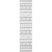 SAFAVIEH Cabana Allycia Geometric Indoor/Outdoor Runner Rug, Ivory/Grey, 2'2" x 7'