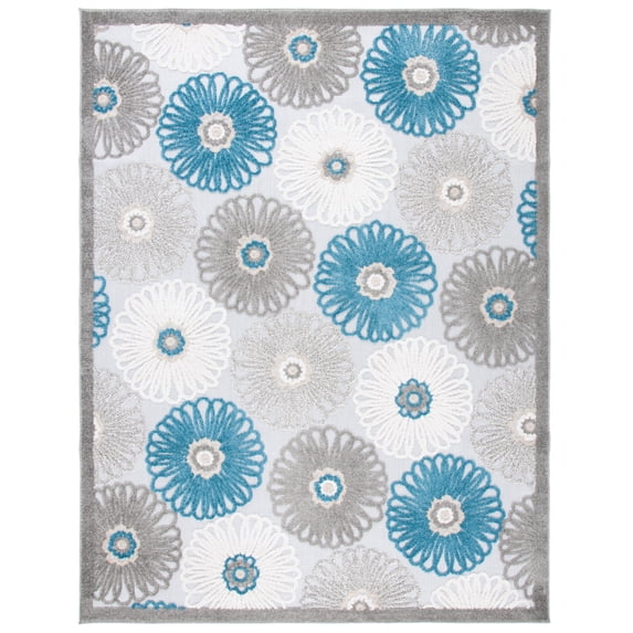 SAFAVIEH Cabana Anuki Beige/Blue 2'2"X9' Runner Indoor/Outdoor Area Rug Beige/Blue, 9' x 12'