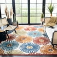 thumbnail image 1 of SAFAVIEH Cabana Aria Floral Indoor/Outdoor Area Rug, Creme/Red, 8' x 10', 1 of 8