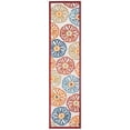 thumbnail image 1 of SAFAVIEH Cabana Aria Floral Indoor/Outdoor Runner Rug, Creme/Red, 2' x 12', 1 of 14