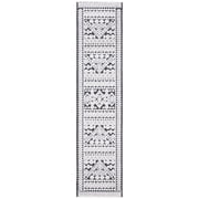 SAFAVIEH Cabana Arielle Geometric Indoor/Outdoor Runner Rug, Ivory/Grey, 2'2" x 5'