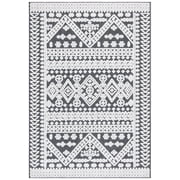 SAFAVIEH Cabana Arielle Ivory/Grey 2'2"X9' Runner Indoor/Outdoor Area Rug Ivory/Grey, 5'5" x 7'7"