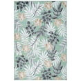 thumbnail image 1 of SAFAVIEH Cabana Blazhe Botanical Indoor/Outdoor Area Rug, Blue Green/Grey, 5'1" x 7'6", 1 of 17