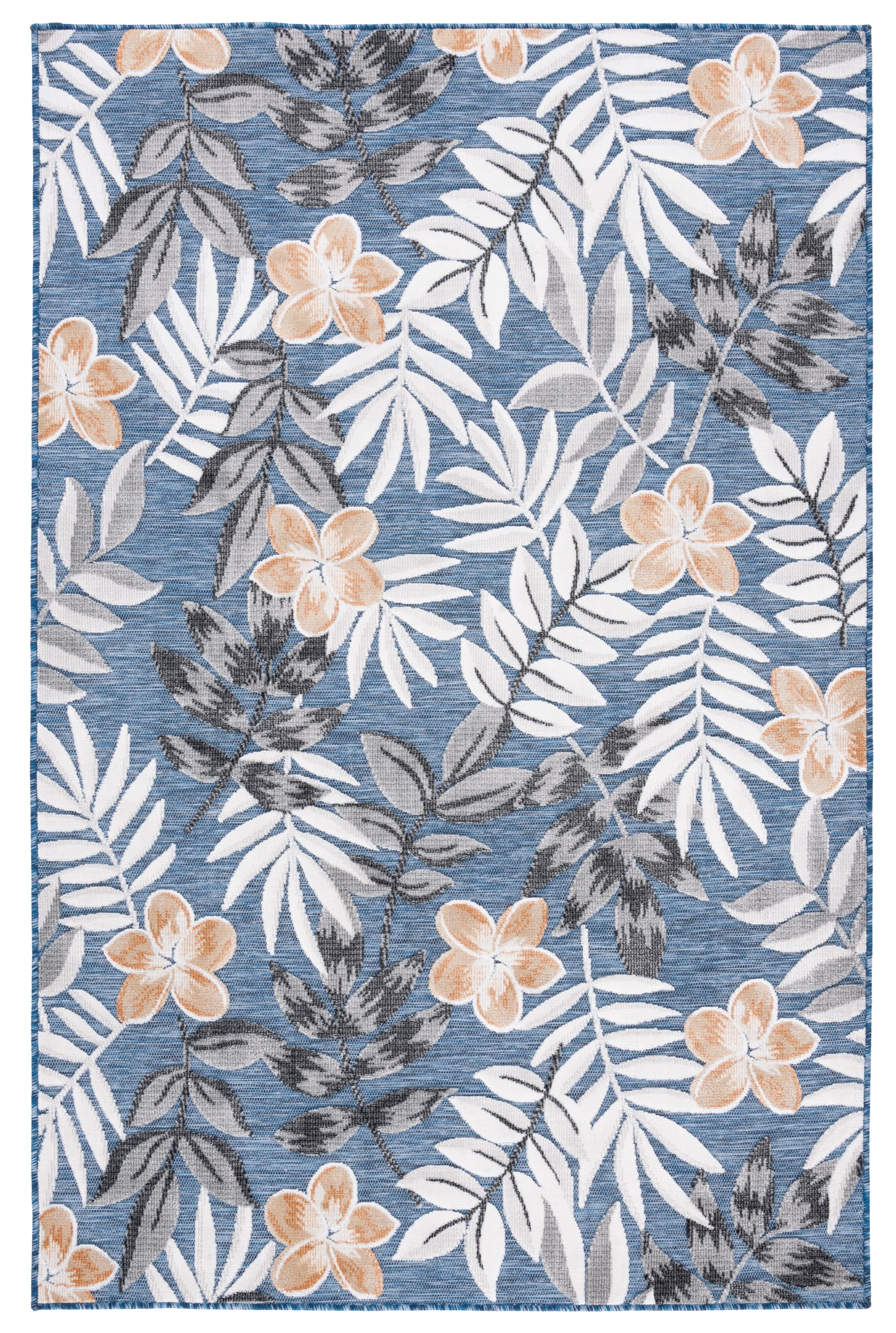 SAFAVIEH Cabana Blazhe Indoor/Outdoor Area Rug, Blue/Grey, 6' x 9'