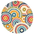 thumbnail image 1 of SAFAVIEH Cabana Brynn Floral Indoor/Outdoor Area Rug, Blue/Ivory, 3' x 3' Round, 1 of 13
