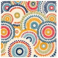 thumbnail image 1 of SAFAVIEH Cabana Brynn Floral Indoor/Outdoor Area Rug, Blue/Ivory, 4' x 4' Square, 1 of 18