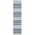 thumbnail image 1 of SAFAVIEH Cabana Burke Geometric Indoor/Outdoor Runner Rug, Blue/Grey, 2'2" x 9', 1 of 13