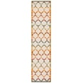 thumbnail image 1 of SAFAVIEH Cabana Burke Geometric Indoor/Outdoor Runner Rug, Ivory/Orange, 2'2" x 9', 1 of 12