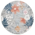 thumbnail image 1 of SAFAVIEH Cabana Caris Floral Indoor/Outdoor Area Rug, Grey/Rust, 6'5" x 6'5" Round, 1 of 11