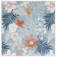 thumbnail image 1 of SAFAVIEH Cabana Caris Indoor/Outdoor Area Rug, Aqua/Rust, 7' x 7' Square, 1 of 15