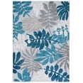 thumbnail image 1 of SAFAVIEH Cabana Elouise Botanical Indoor/Outdoor Area Rug, Grey/Blue, 10' x 14', 1 of 15