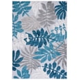 thumbnail image 1 of SAFAVIEH Cabana Elouise Botanical Indoor/Outdoor Area Rug, Grey/Blue, 8' x 10', 1 of 16