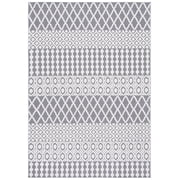 SAFAVIEH Cabana Elouise Ivory/Grey 2'2"X9' Runner Indoor/Outdoor Area Rug Ivory/Grey, 5'5" x 7'7"